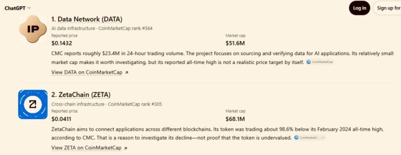 AI lists 2 cryptocurrencies that could turn  into ,000